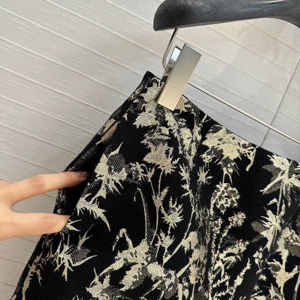 Camicia stampata CD 25 Tessuto jacquard nero oro