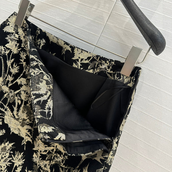 Camicia stampata CD 25 Tessuto jacquard nero oro