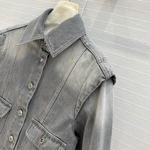 CC Denim Jacket Gray Cotton