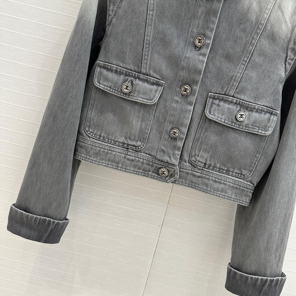 CC Denim Jacket Gray Cotton