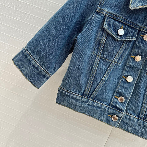 Prada Short Denim Jacket Blue Cotton