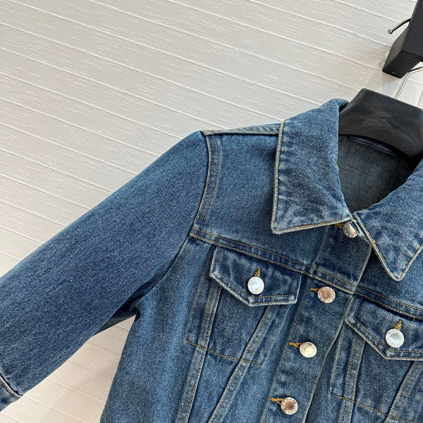 Prada Short Denim Jacket Blue Cotton