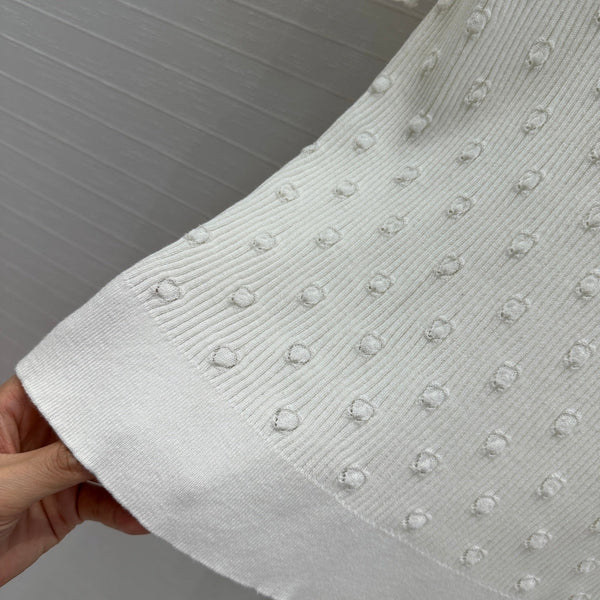 CC 25 Hollow Knitted T-shirt White cotton