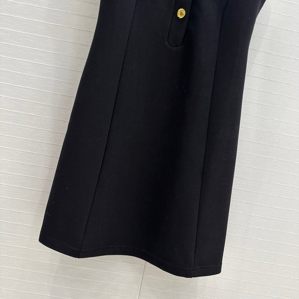 LV 25 Princess Seams Dress Black Polyester Cotton