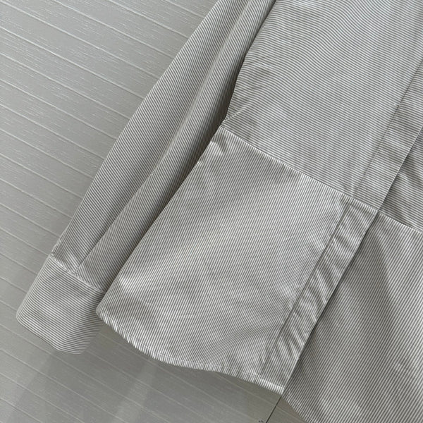 Fendi 25 Patchwork Waist Shirt Light Gray Cotton