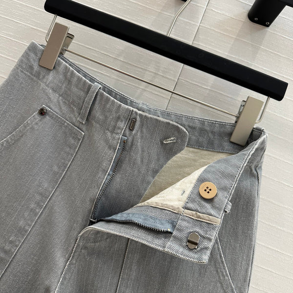 Fendi 25 Denim Trouser Haze Blue Cotton