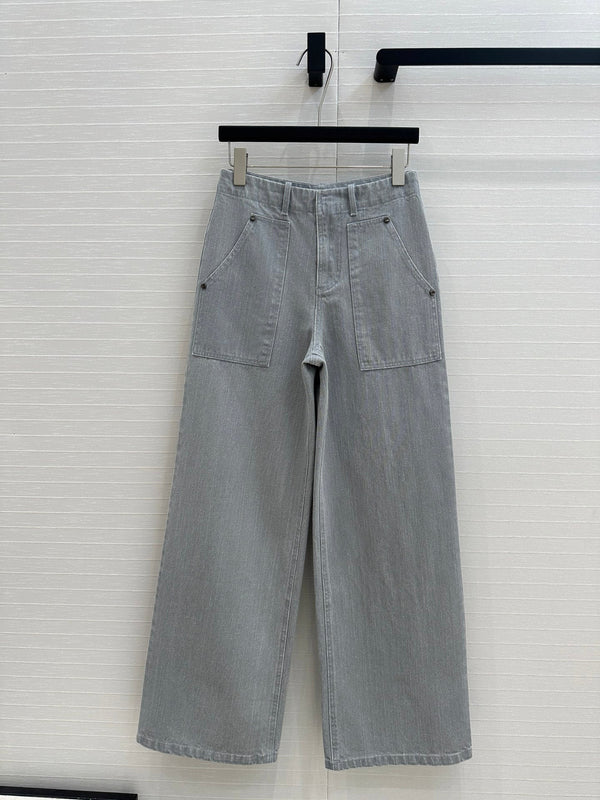 Fendi 25 Denim Trouser Haze Blue Cotton
