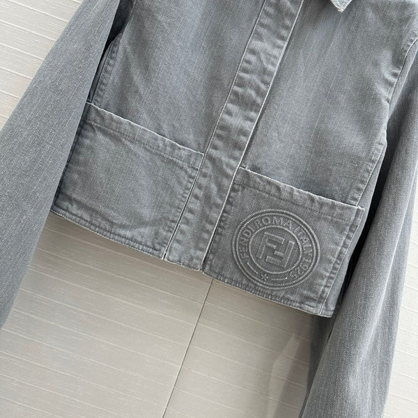 Fendi 25 Denim Jacket Haze Blue Cotton