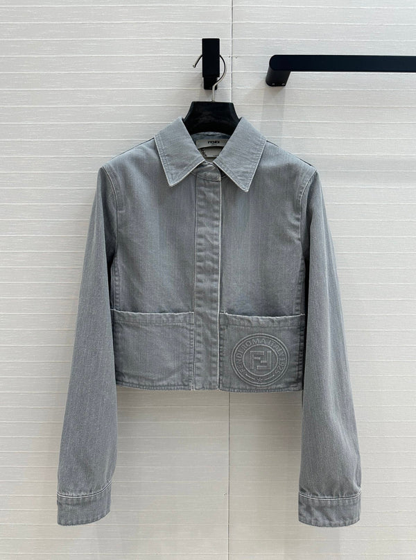 Fendi 25 Denim Jacket Haze Blue Cotton