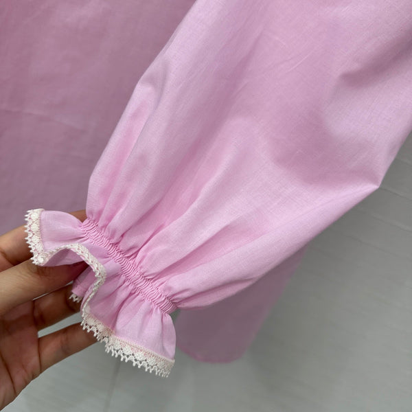 Prada 25 Long Shirt Pink Cotton