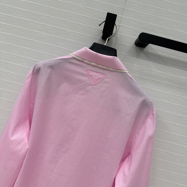 Prada 25 Long Shirt Pink Cotton