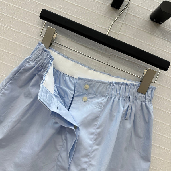 Prada 25 Short Blue Cotton