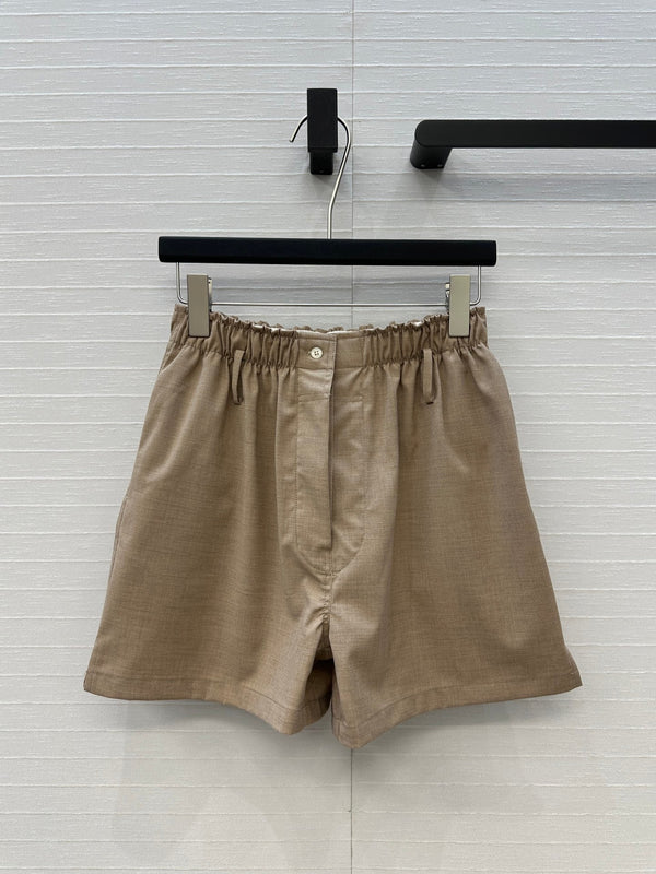 Prada 25 Short Light Brown Cotton