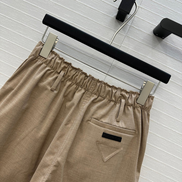 Prada 25 Short Light Brown Cotton