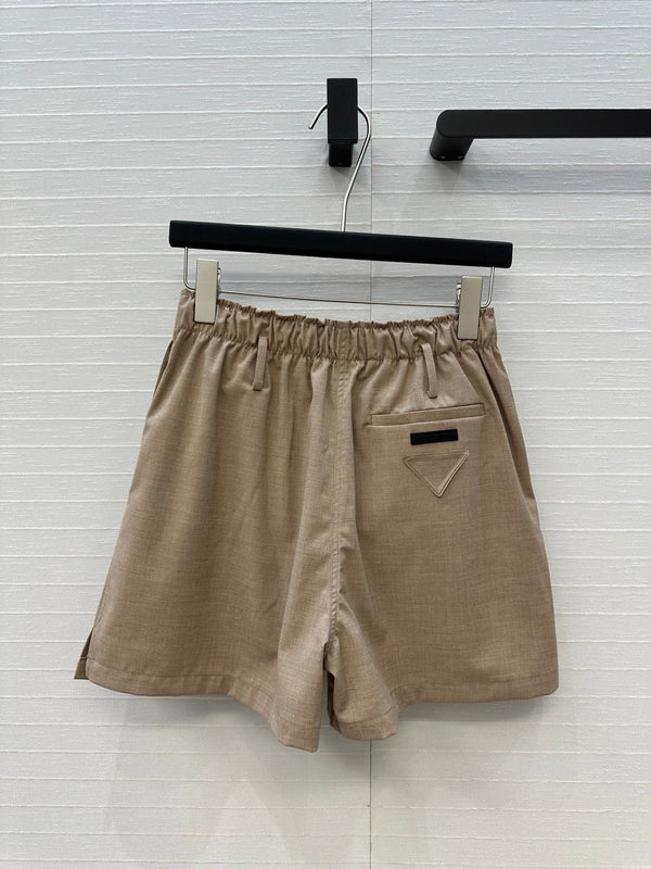 Prada 25 Short Light Brown Cotton