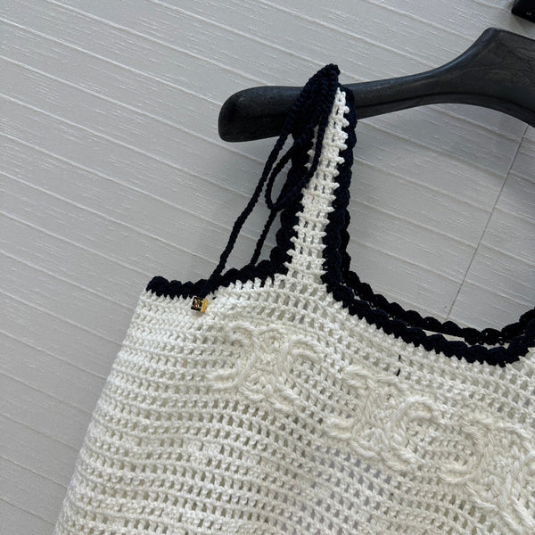 Celine 25 Knitted Small Camisole White Cotton