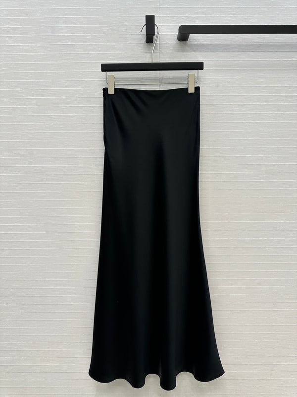 Prada 25 Fishtail Dress Black Acetate Polyester