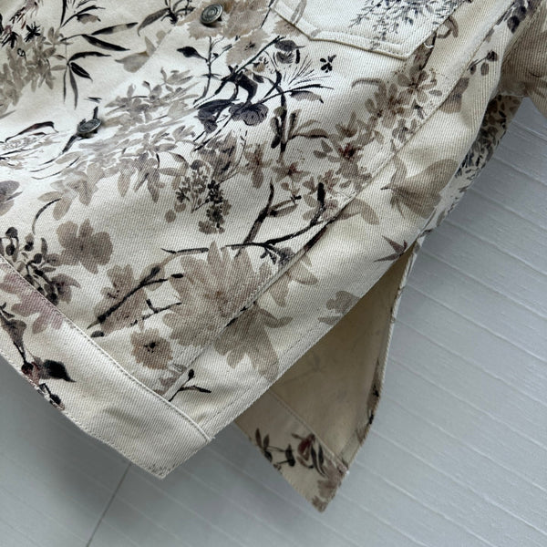 CD 25 Printed Denim Vest Cotton