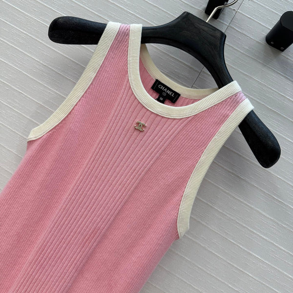 CC 25 Knitted Dress Pink Cotton