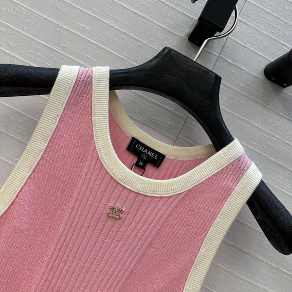 CC 25 Knitted Dress Pink Cotton