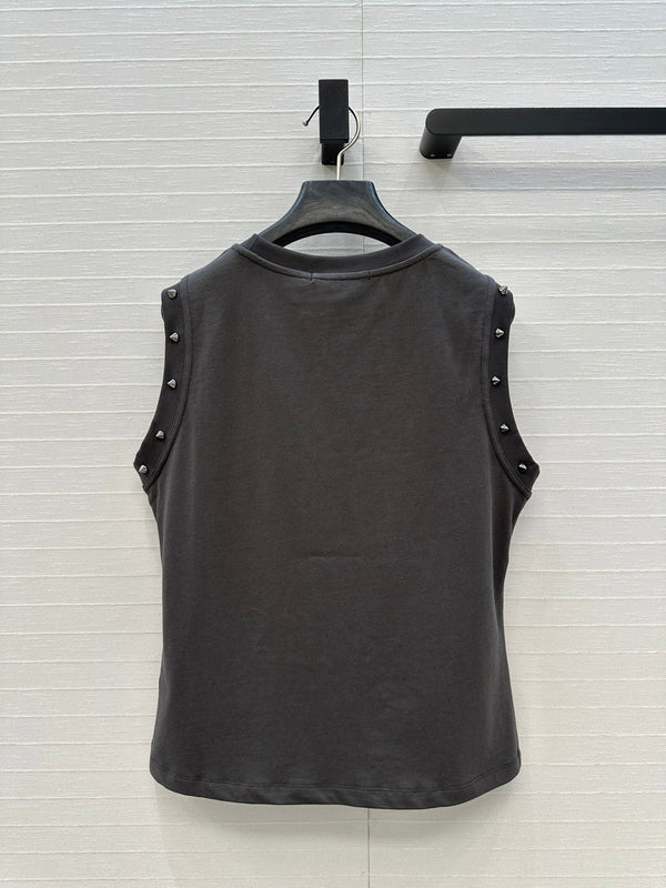 CD 25 J'Adore Dior Vest T-shirt Dark Gray Cotton