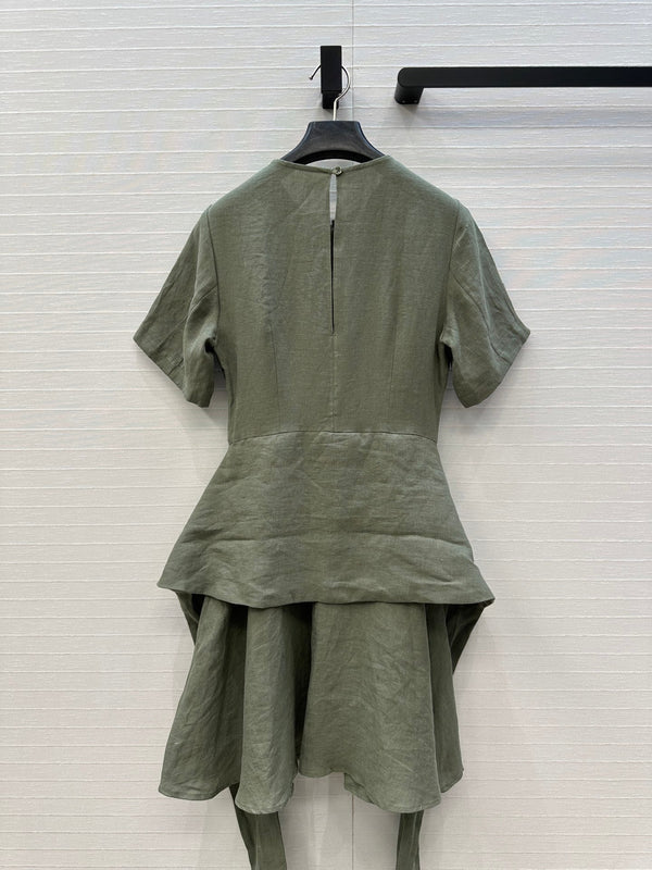 Loewe Dress Rich Emerald Green Linen