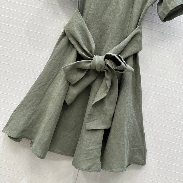 Loewe Dress Rich Emerald Green Linen