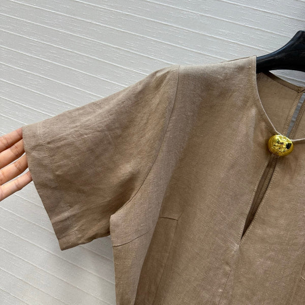 Loewe Dress Soft Beige Linen