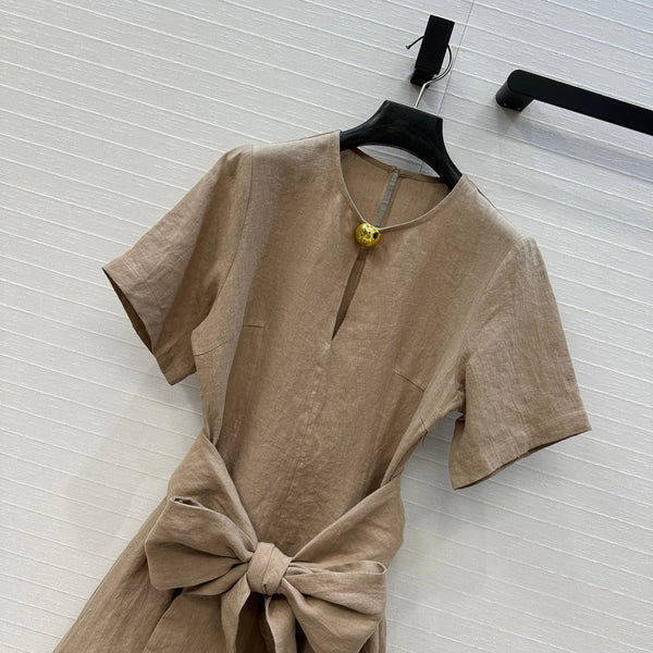 Loewe Dress Soft Beige Linen