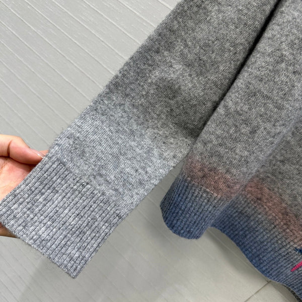 CD 25 Embroidered Sweater Grey Cashmere