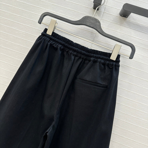 Loewe Wide-leg Straight-leg Pants Black Cotton