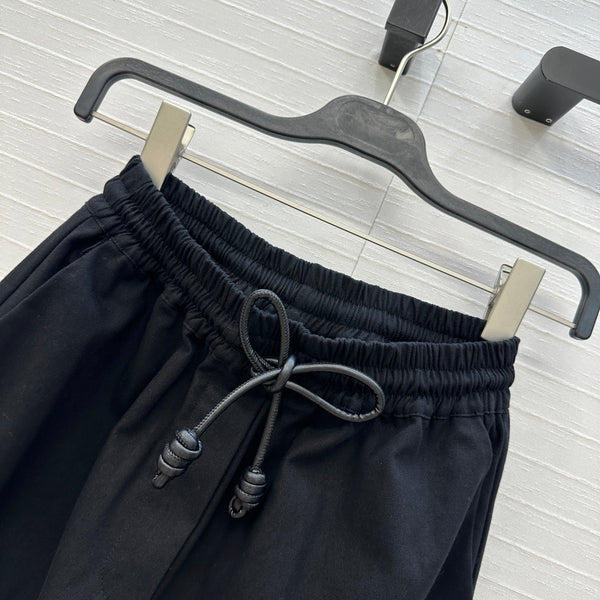 Loewe Wide-leg Straight-leg Pants Black Cotton