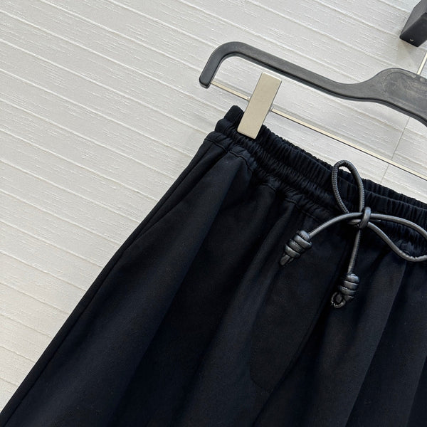 Loewe Wide-leg Straight-leg Pants Black Cotton