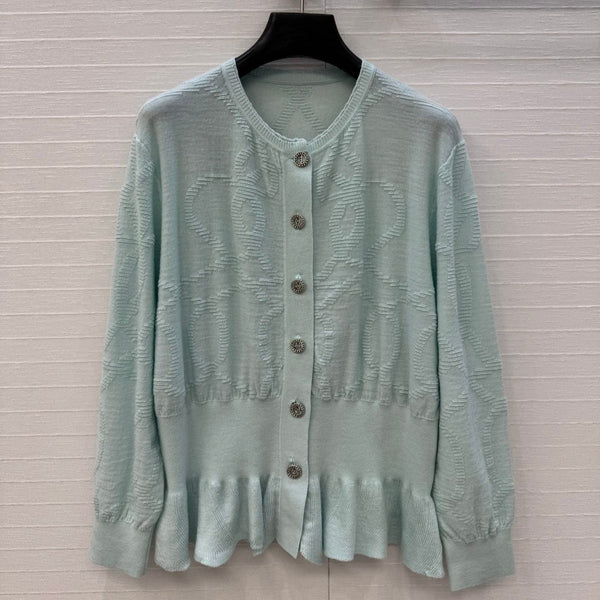 HM 25 Cardigan Light Turquoise Wool 02662