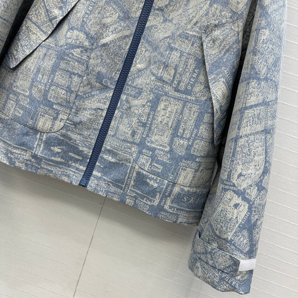 Giacca con cappuccio CD 25 in cotone blu