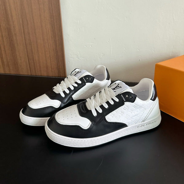 LV Stadium Sneaker White Mix Black Monogram Cowhide