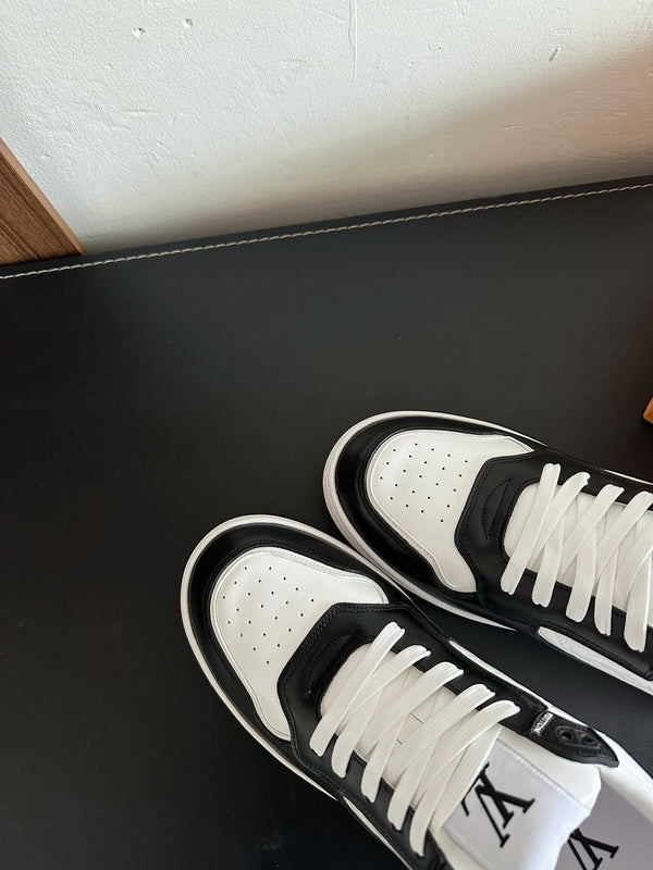 LV Stadium Sneaker White Mix Black Monogram Cowhide