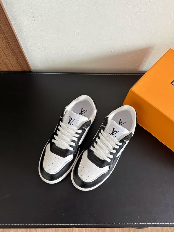 LV Stadium Sneaker White Mix Black Monogram Cowhide