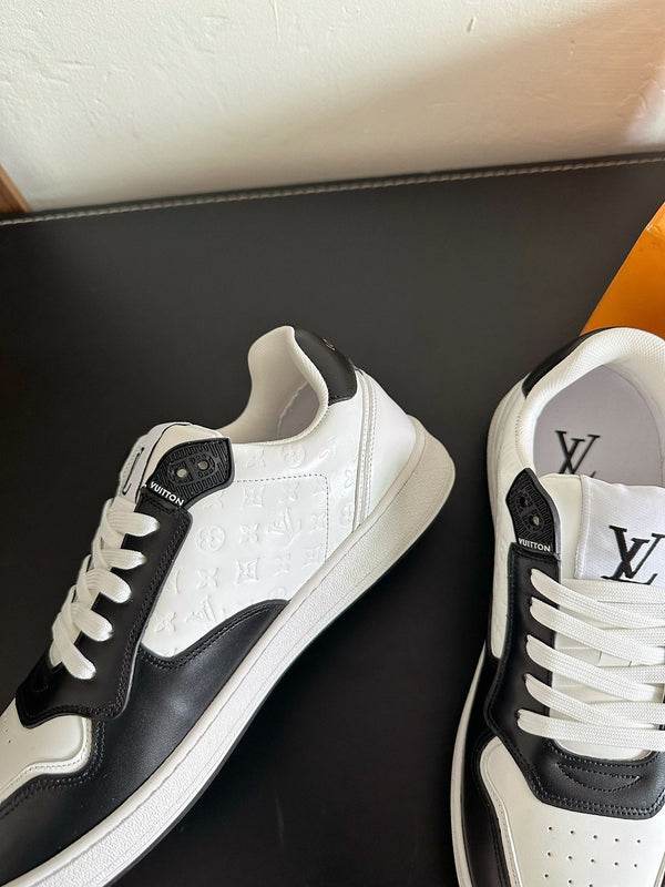 LV Stadium Sneaker White Mix Black Monogram Cowhide