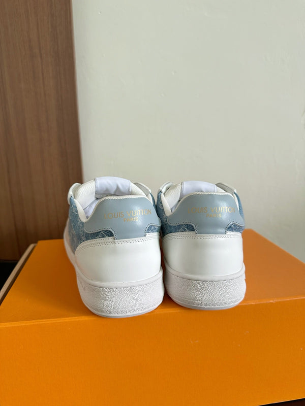 LV Stadium Sneaker Blue Mix Brown Monogram Suede