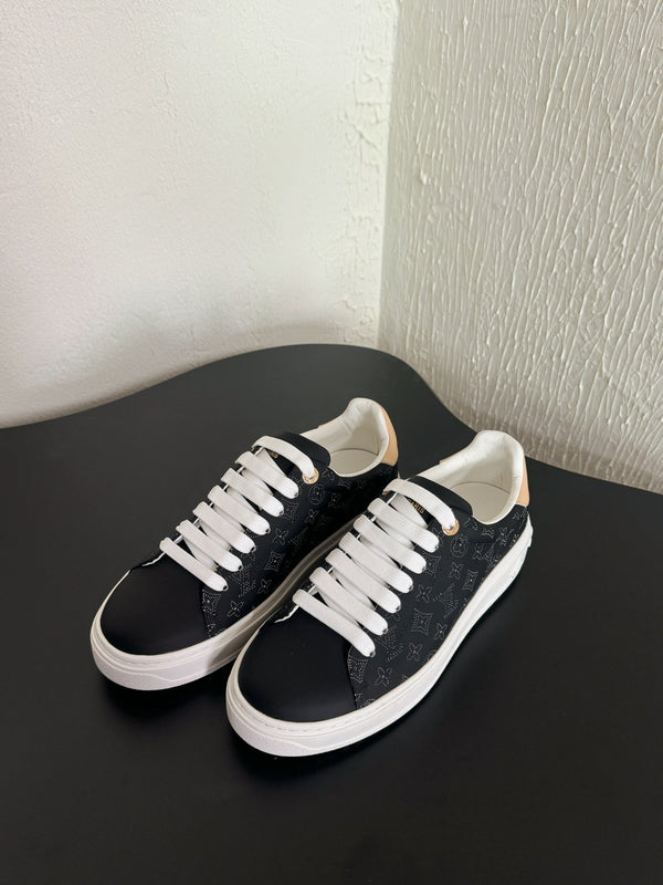 Sneakers LV Time Out Light Nero Monogram Pelle di vitello