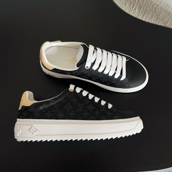 Sneakers LV Time Out Light Nero Monogram Pelle di vitello