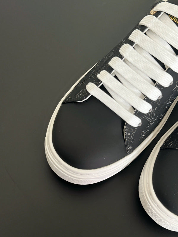 Sneakers LV Time Out Light Nero Monogram Pelle di vitello