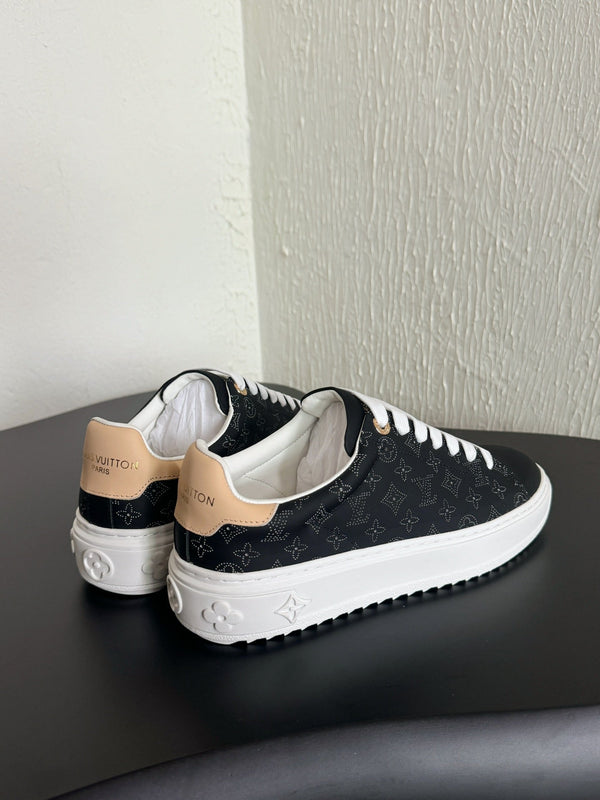 Sneakers LV Time Out Light Nero Monogram Pelle di vitello