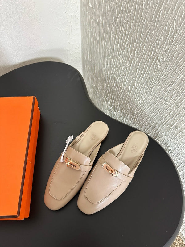 HM Oz Mule Beige Calfskin 961096