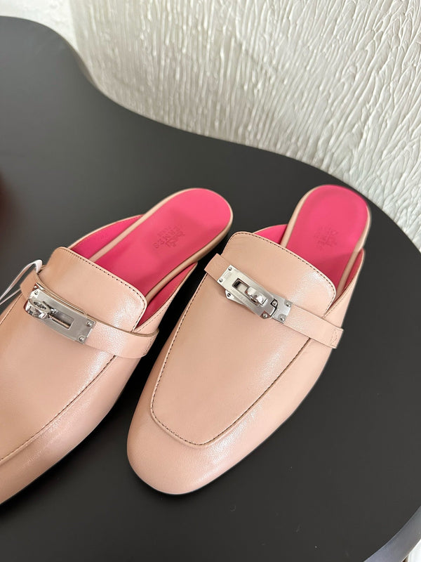 HM Oz Mule Beige Mix Pink Calfskin 961095