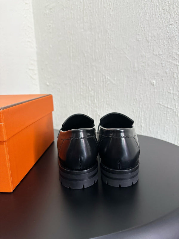 HM Faubourg Loafer 30mm Black Color Cowhide 960935