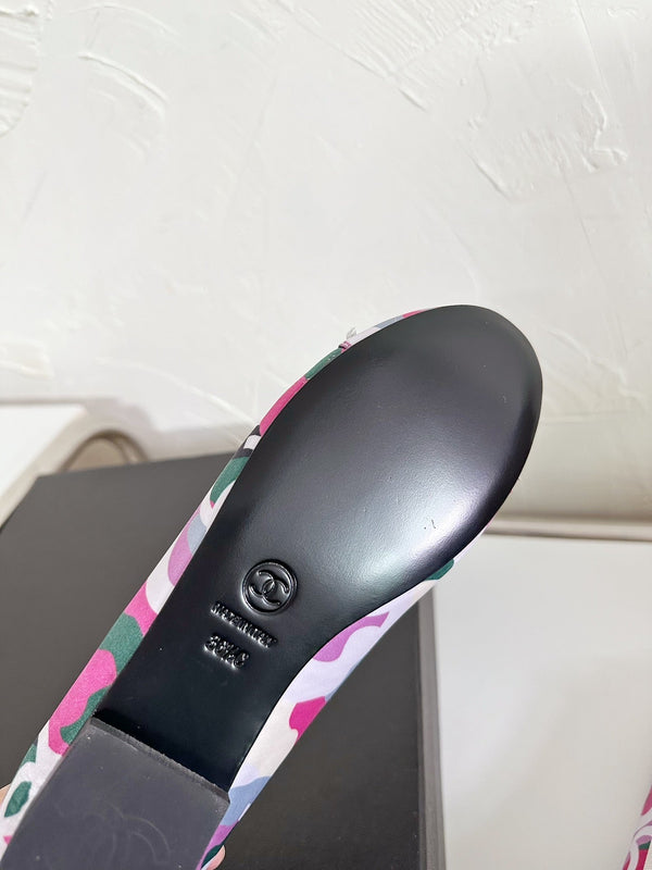 Ballerine in tessuto rosa