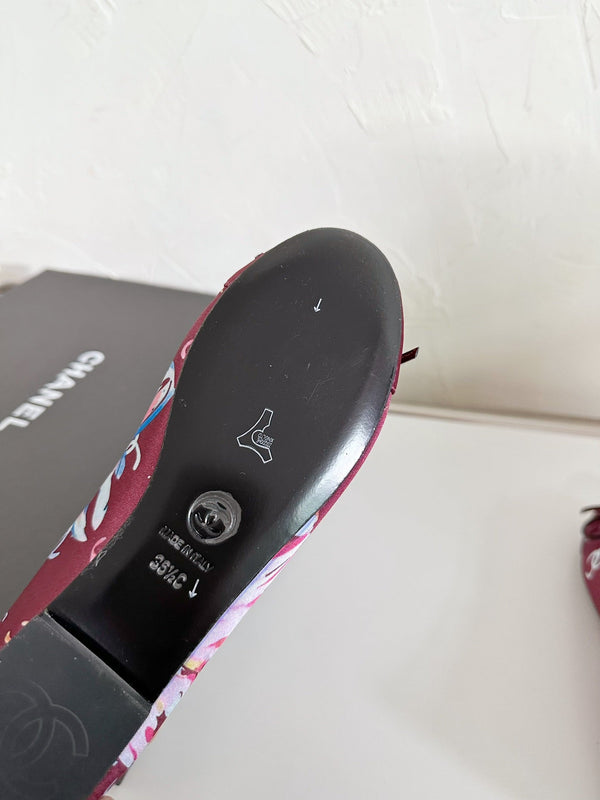 Ballet Flats Red Cloth