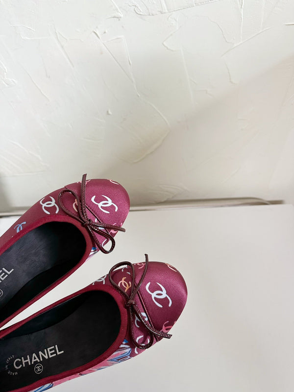 Ballet Flats Red Cloth